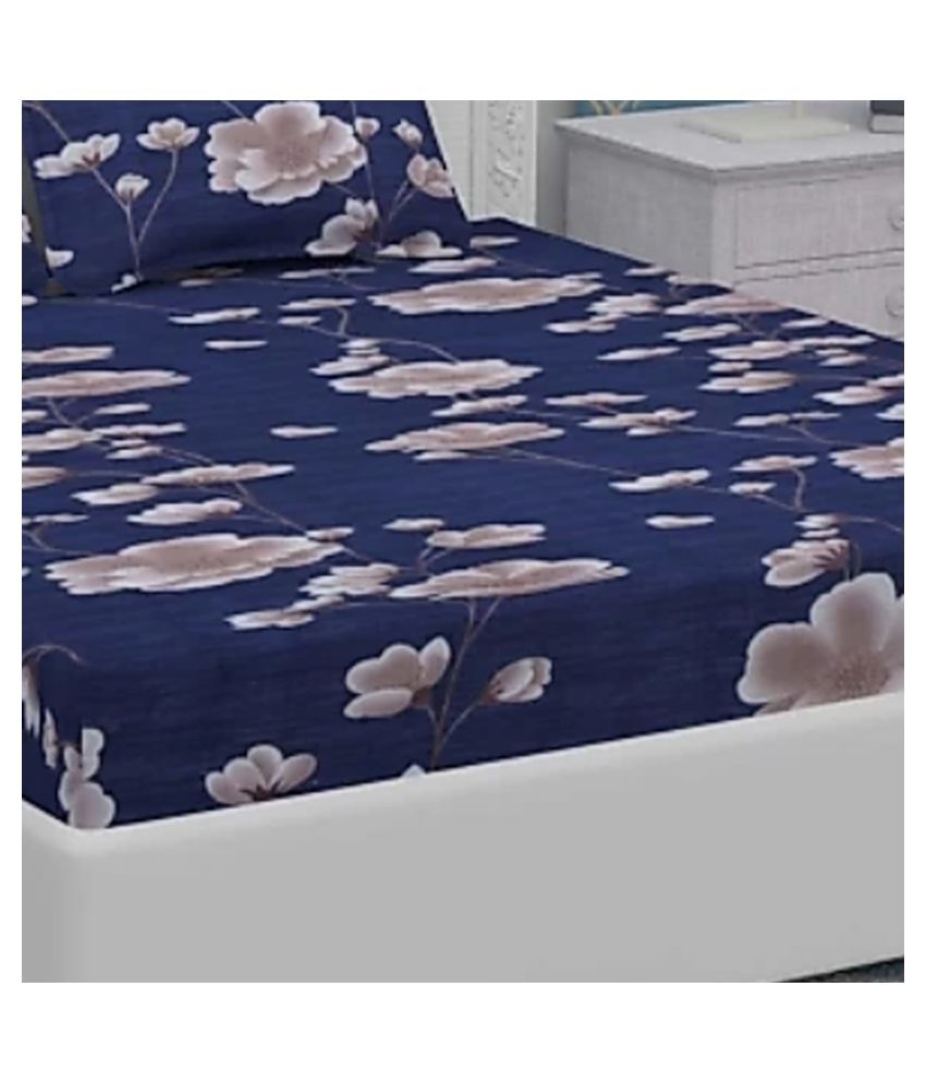 GT Poly Cotton Single Bedsheet with 1 Pillow Cover ( 230 cm x 152 cm