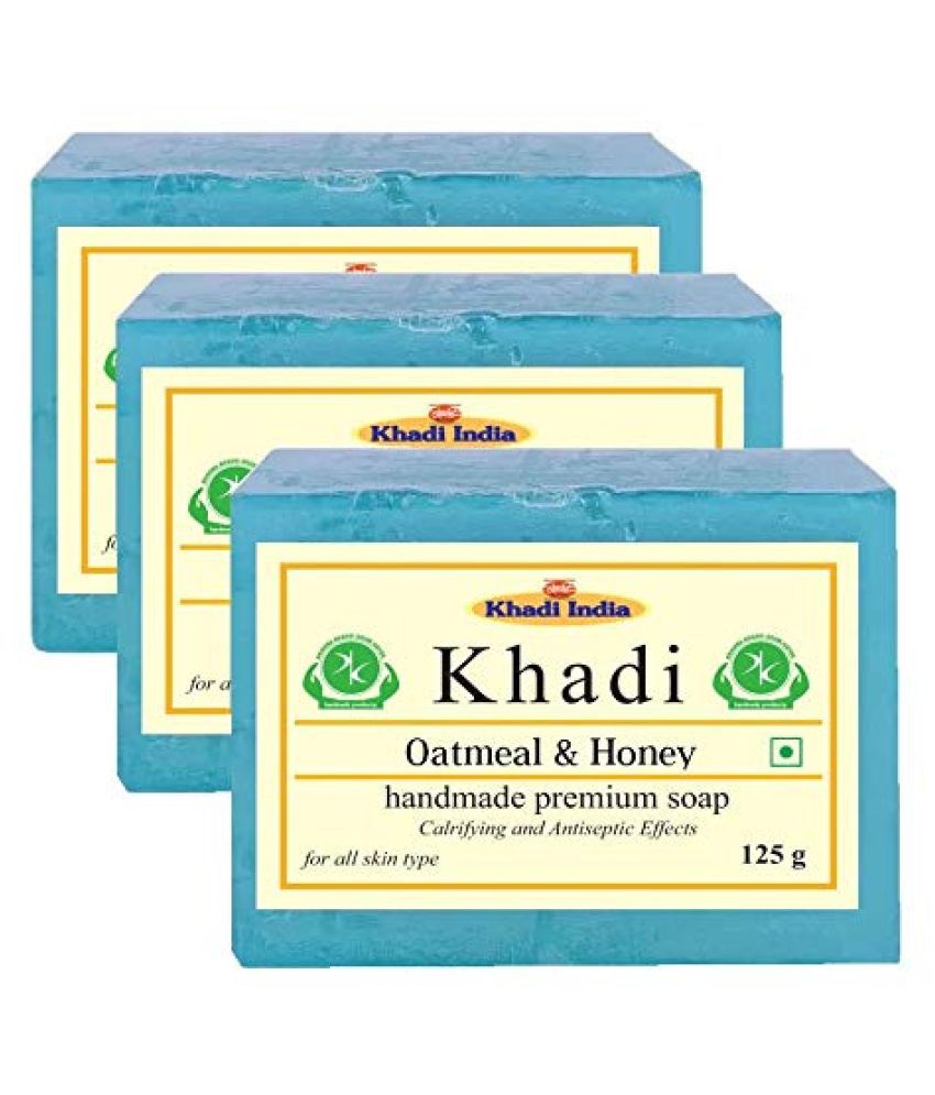     			Premium Khadi Oatmeal & Honey Soap 375 g Pack of 3