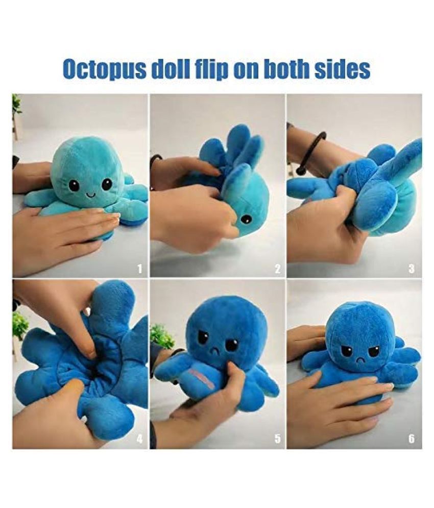 reversible octopus plush big size