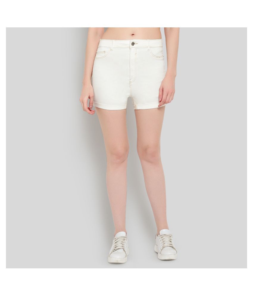 Buy guti Denim Hot Pants - Off White 