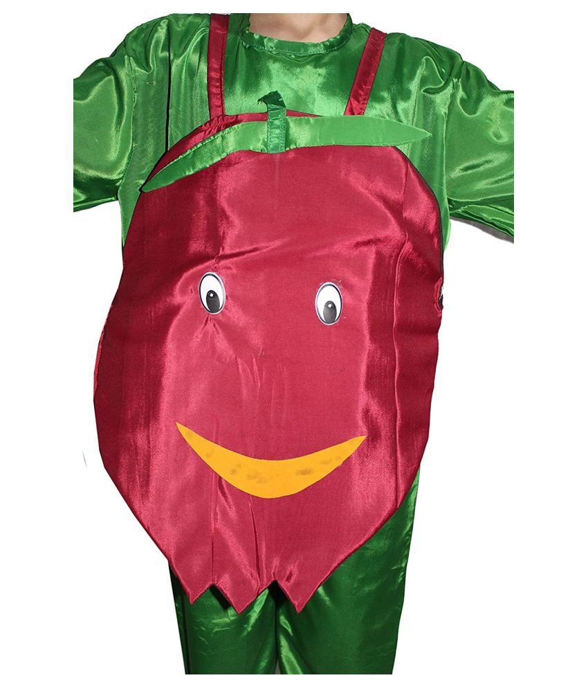     			Kaku Fancy Dresses Pomegranate Cutout Costume With Cap For Kids (Free Size)