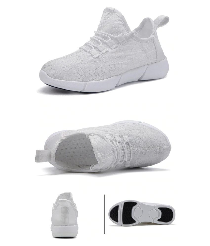 Mr.SHOES FULL LED FIBEROPTIC White Running Shoes Buy Mr.SHOES FULL