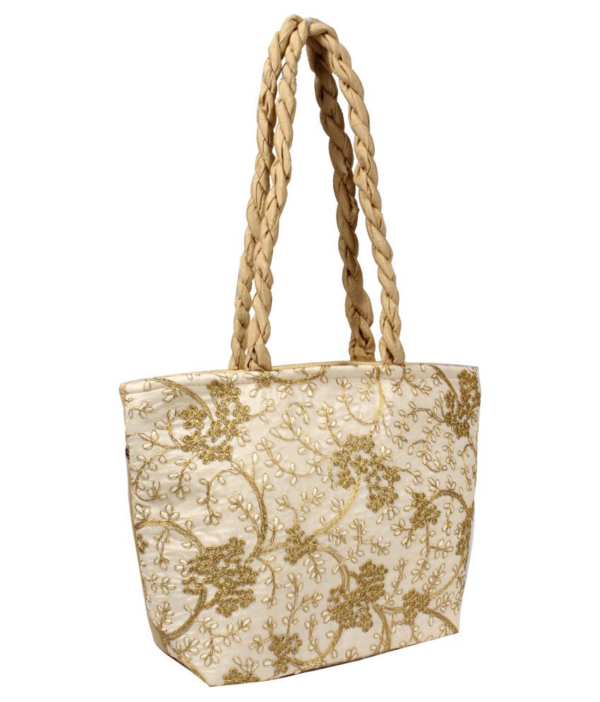     			PrettyKrafts Gold Shopping Bags - 1 Pc