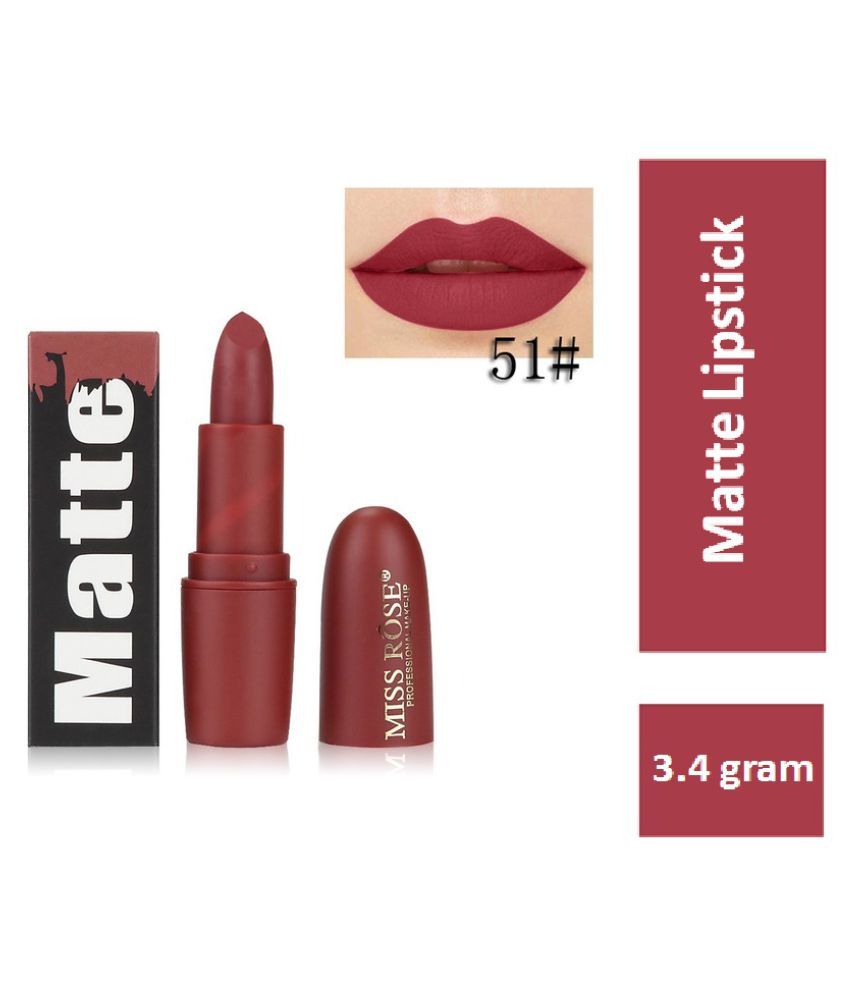     			Miss Rose Professional Makeup Matte Lipstick Brown 3.4 g