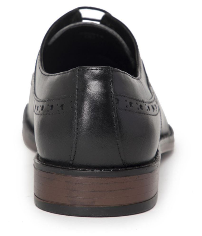 NOBLE CURVE Derby Genuine Leather Black Formal Shoes Price NOBLE CURVE Derby Genuine Leather Black Formal Shoes Price