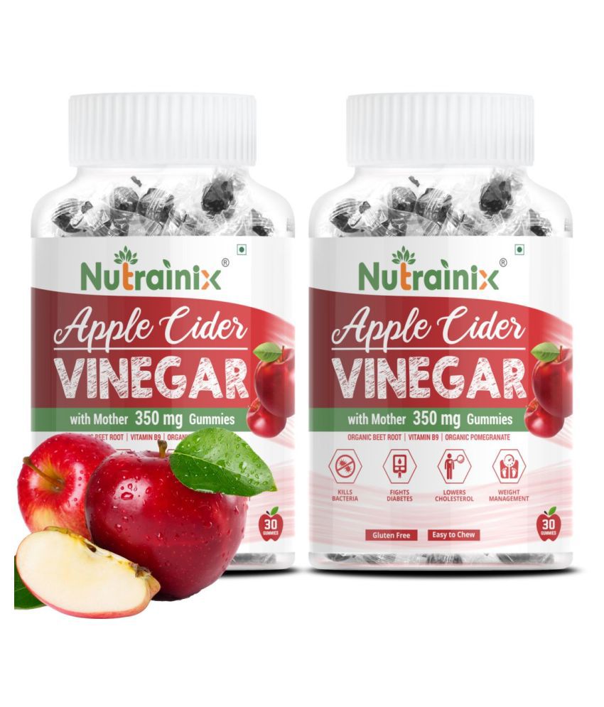     			Nutrainix Apple Cider Vinegar Gummy 60 no.s Unfalvoured Vitamins Gummy