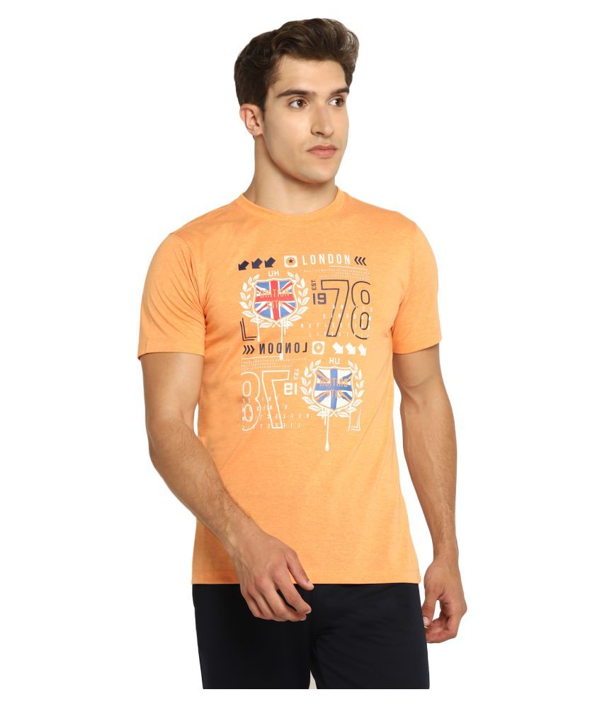     			OFF LIMITS - Orange Cotton Blend Regular Fit Men's Sports T-Shirt ( Pack of 1 )