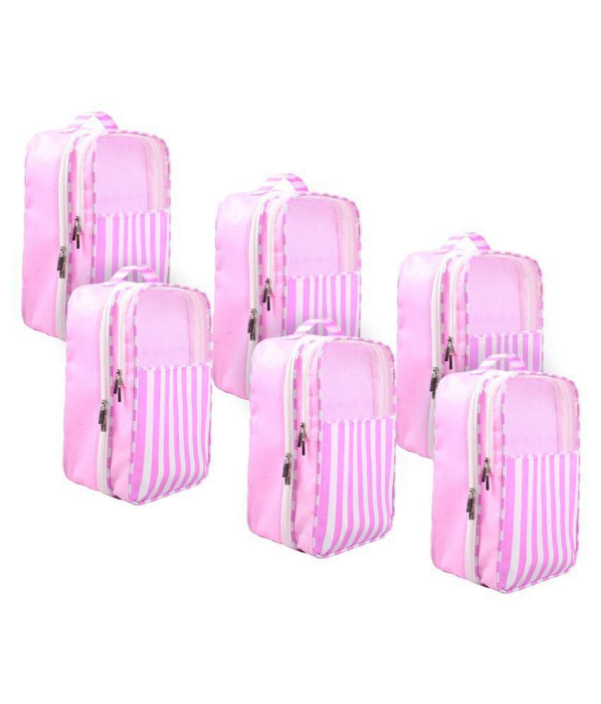 PrettyKrafts Pink Shoe Cases - 6 Pcs