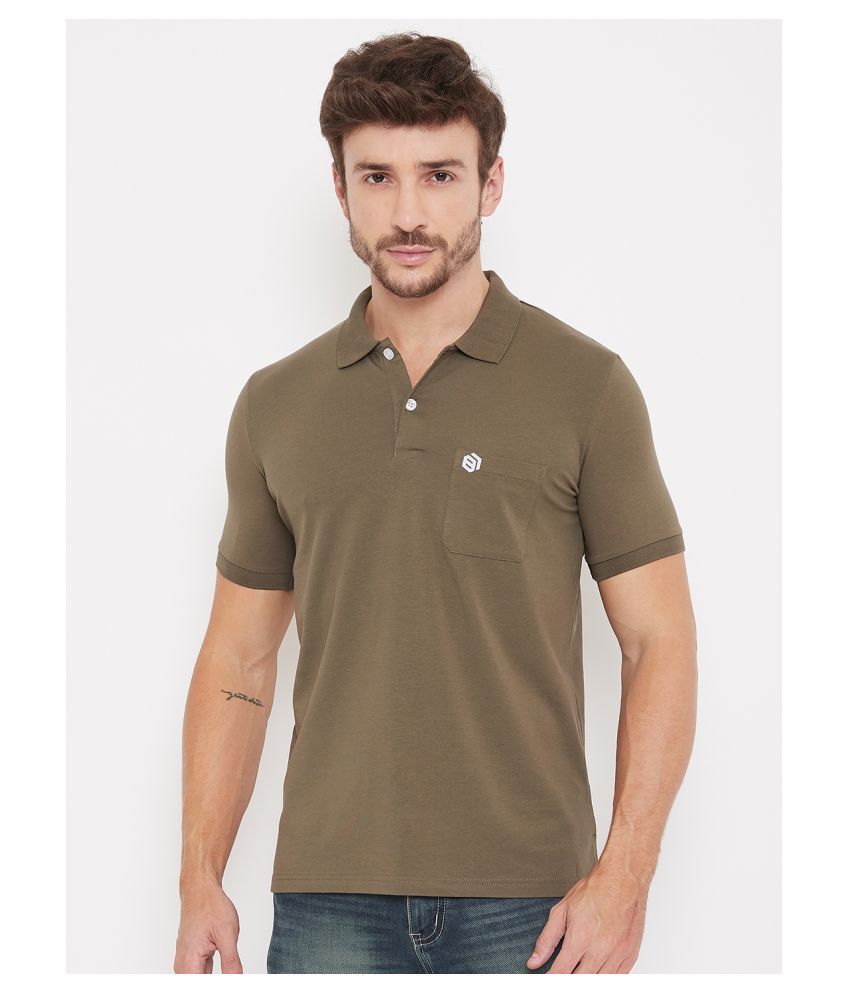     			BISHOP COTTON - Green Cotton Blend Regular Fit Men's Polo T Shirt ( Pack of 1 )