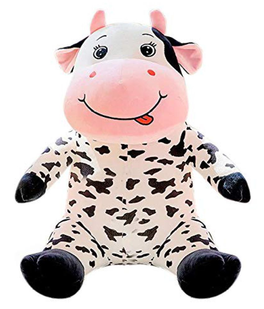 Tickles Sitting Cow Animal Soft Stuffed Plush Toy for Kids Baby Girls &  Boys Birthday Gifts Home Decoration (Color: Black & White Size: 25 cm) -  Buy Tickles Sitting Cow Animal Soft