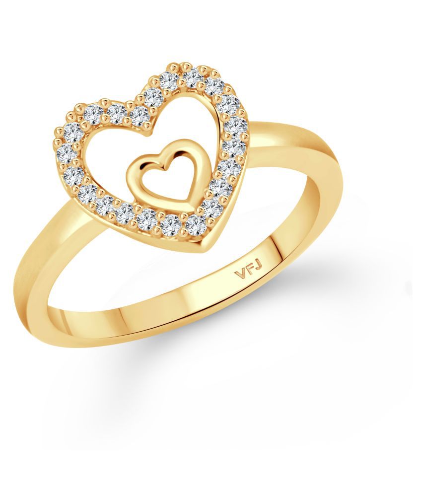     			Vighnaharta Silver Royal Heart Designer Ring for Women and Girls