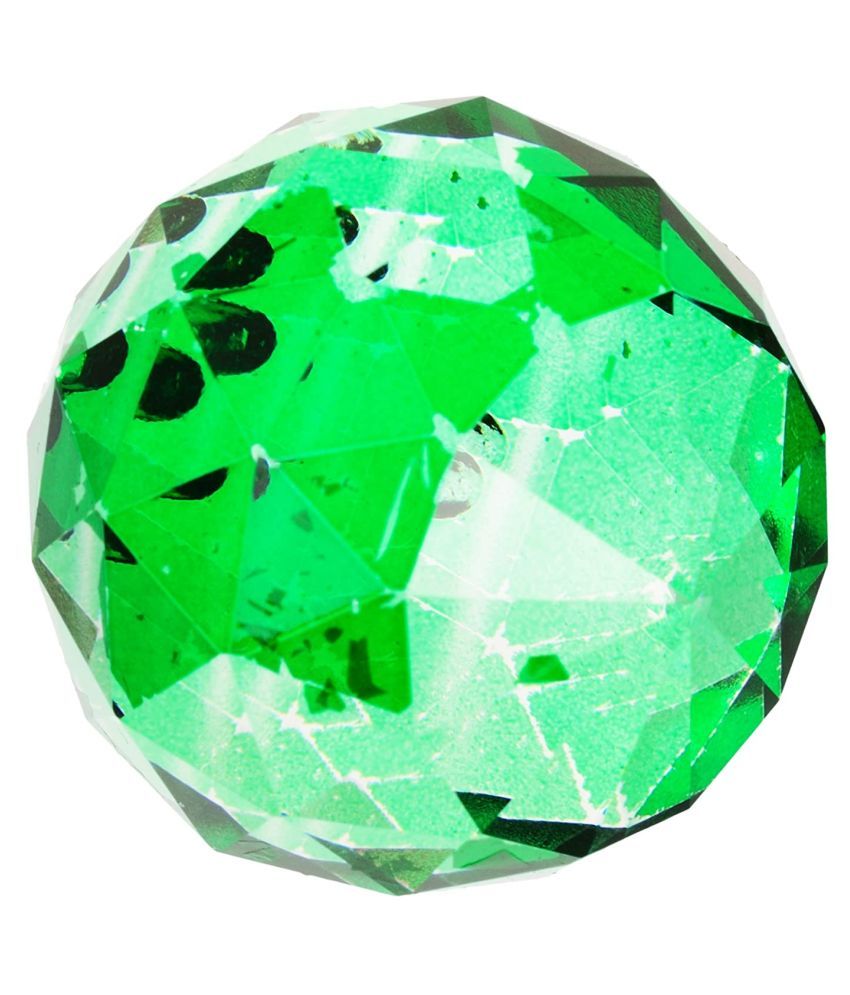     			Kesar Zems Glass Crystal Ball with Thread (3 cm x 3 cm x 3, Green)