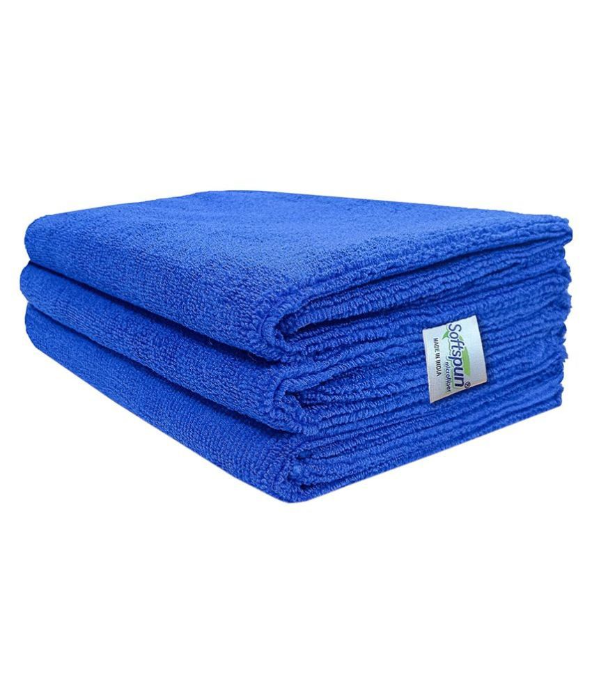     			SOFTSPUN Set of 3 Microfibre Bath Towel Blue