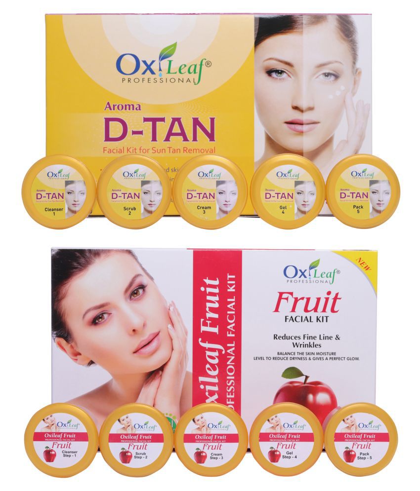     			Oxileaf Aroma D-Tan Sun-Tan Removal & Fruit Facial Kit 1400 g Pack of 2