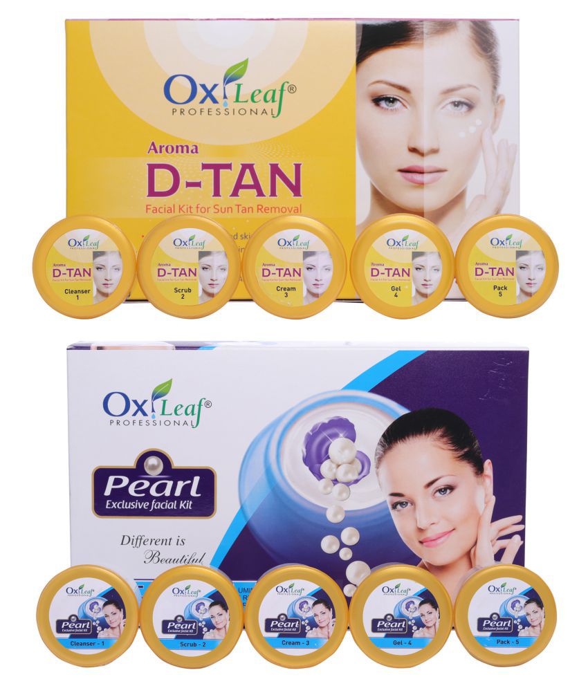     			Oxileaf Aroma D-Tan Sun-Tan Removal & Pearl Facial Kit 1400 g Pack of 2