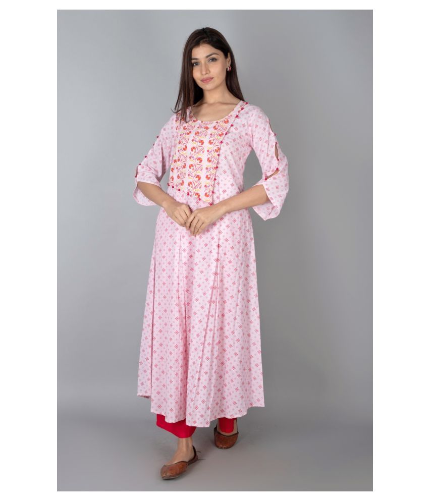     			SAART BUNAAI - Multicolor Cotton Women's Flared Kurti