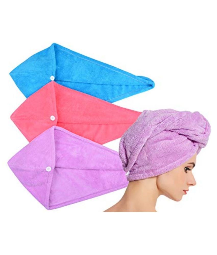 Sakshi Set of 4 Absorbent Microfiber Towel for Hair Drying/Hair Towel Wrap  for Women (Pack of 4, Multi Color, Free Size): Buy Online at Low Price in  India - Snapdeal