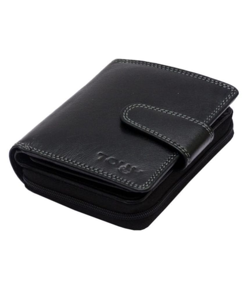     			Tough Women Casual Black Genuine Leather Wallet - Regular Size (11 Card Slots)