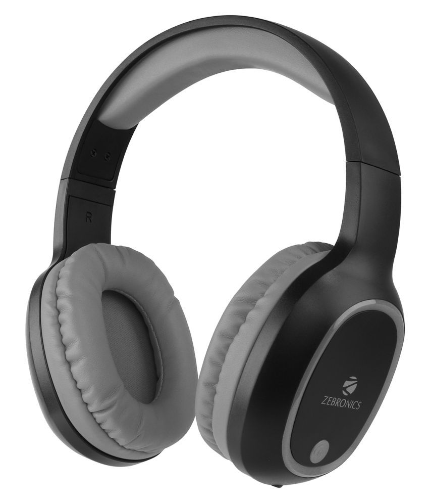 Zebronics ZEB-Thunder Over Ear Wireless With Mic Headphones/Earphones Black