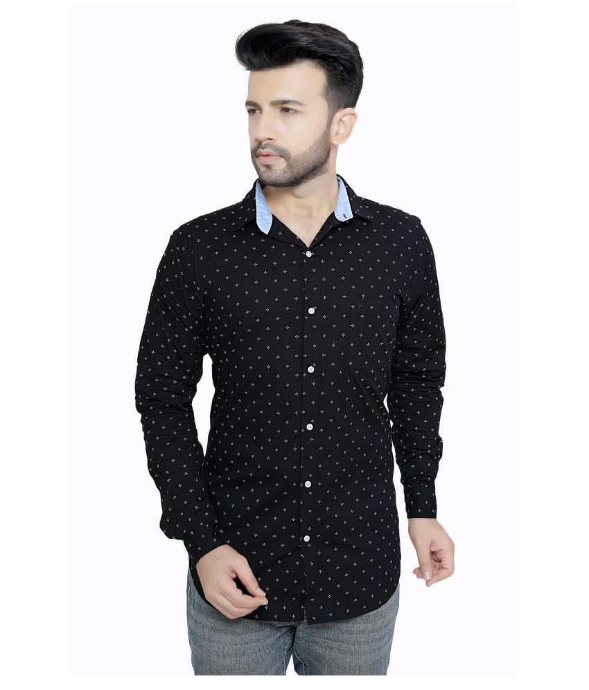 Richberry 100 Percent Cotton Black Shirt - Buy Richberry 100 Percent ...