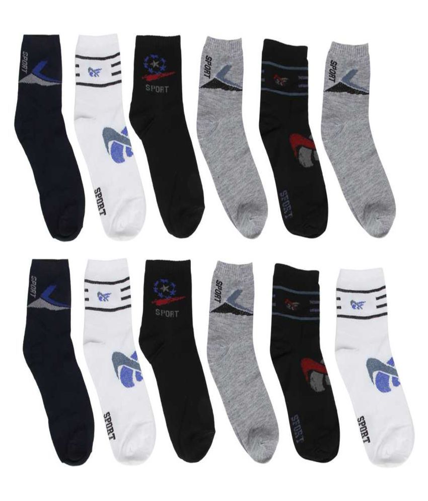     			HF LUMEN Multi Sports Ankle Length Socks Pack of 12