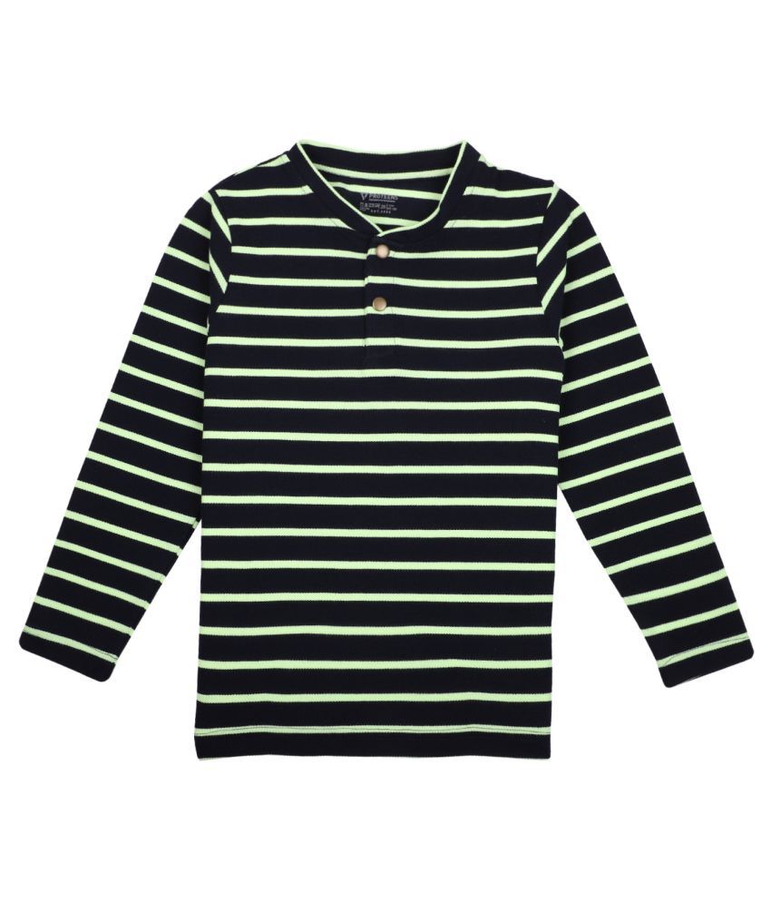     			Proteens Boys Navy printed round neck T-shirts
