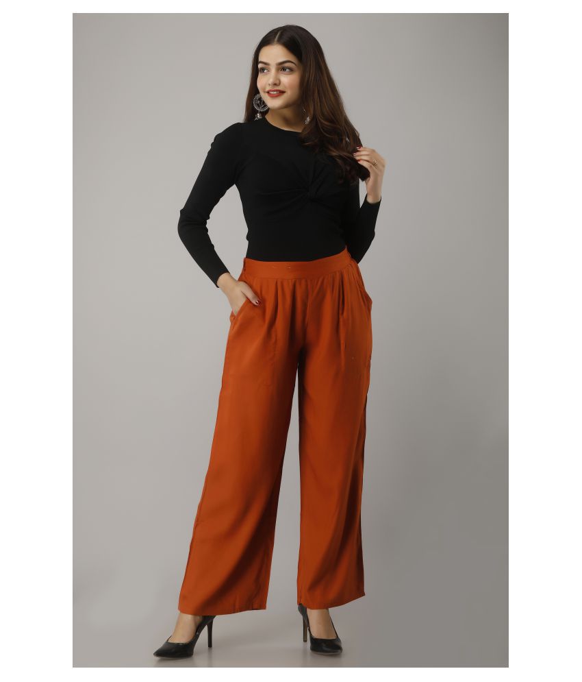 Buy SAART BUNAAI Rayon Palazzos Online at Best Prices in India - Snapdeal