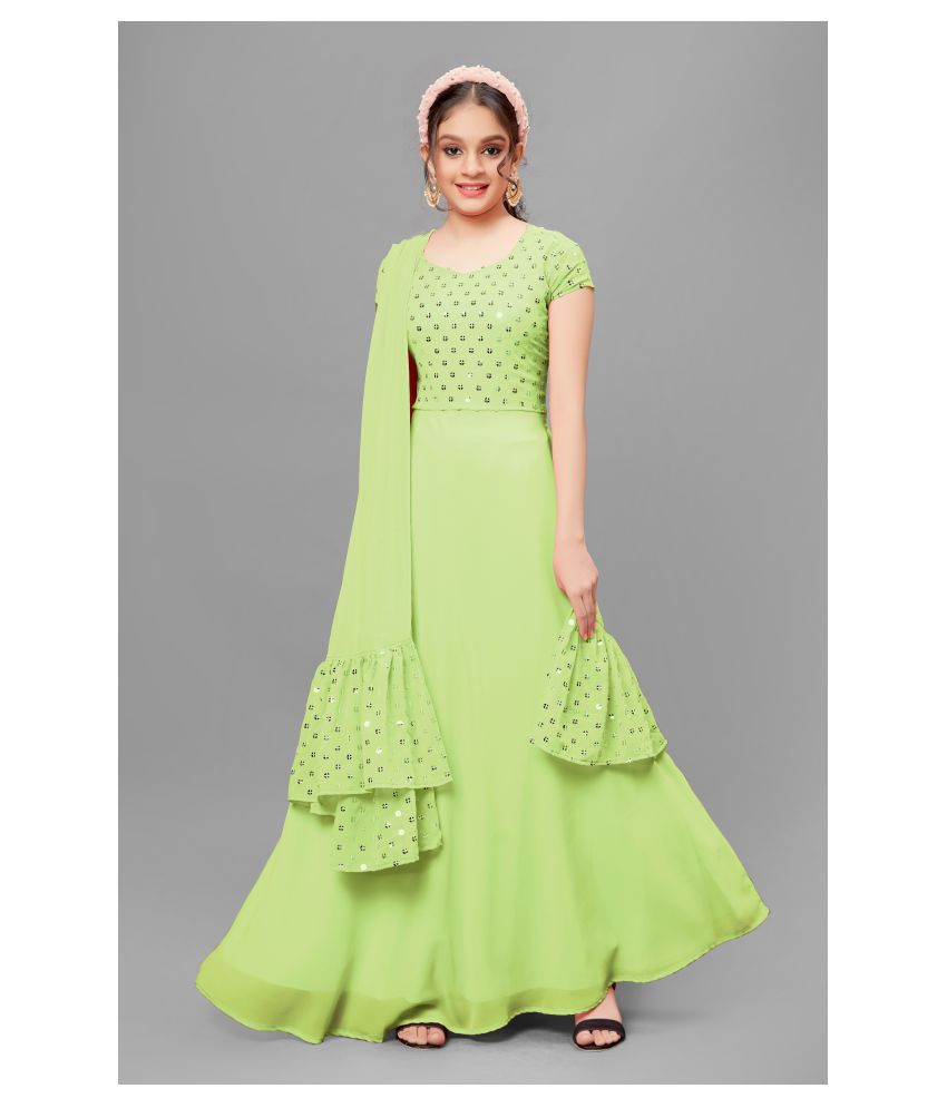     			Fashion Dream Girl’s Ethnic Gown Maxi Dress with Dupatta