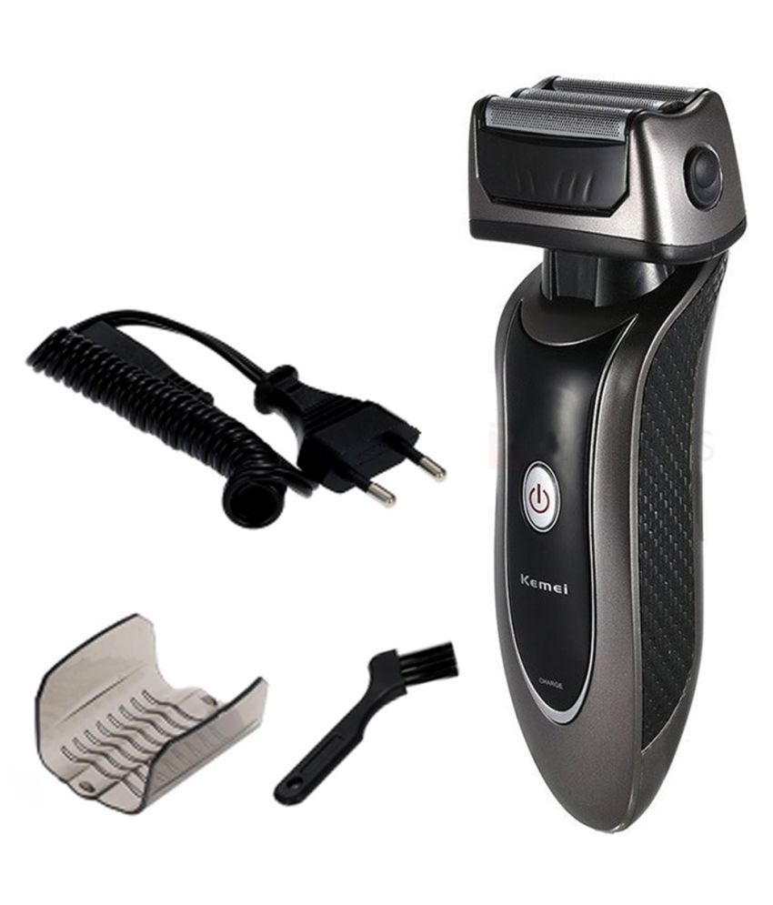 OP 2in1 Waterproof Rechargeable 3 Blade Beard Mustache Foil Shaver With
