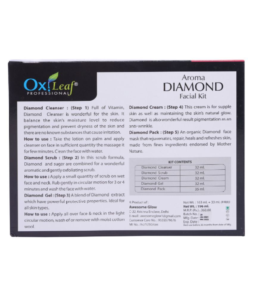 Oxileaf Aroma Diamond Facial Kit 196 g Buy Oxileaf Aroma Diamond Facial Kit 196 g at Best