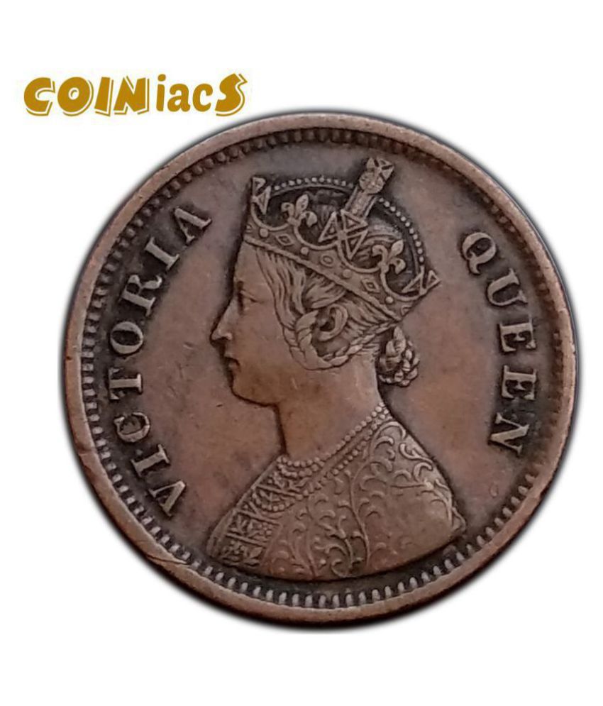     			Coiniacs - Scarce 1/2 Pice - Victoria Queen 1862 Copper Coin, British India Uniform Coinage 1 Numismatic Coins