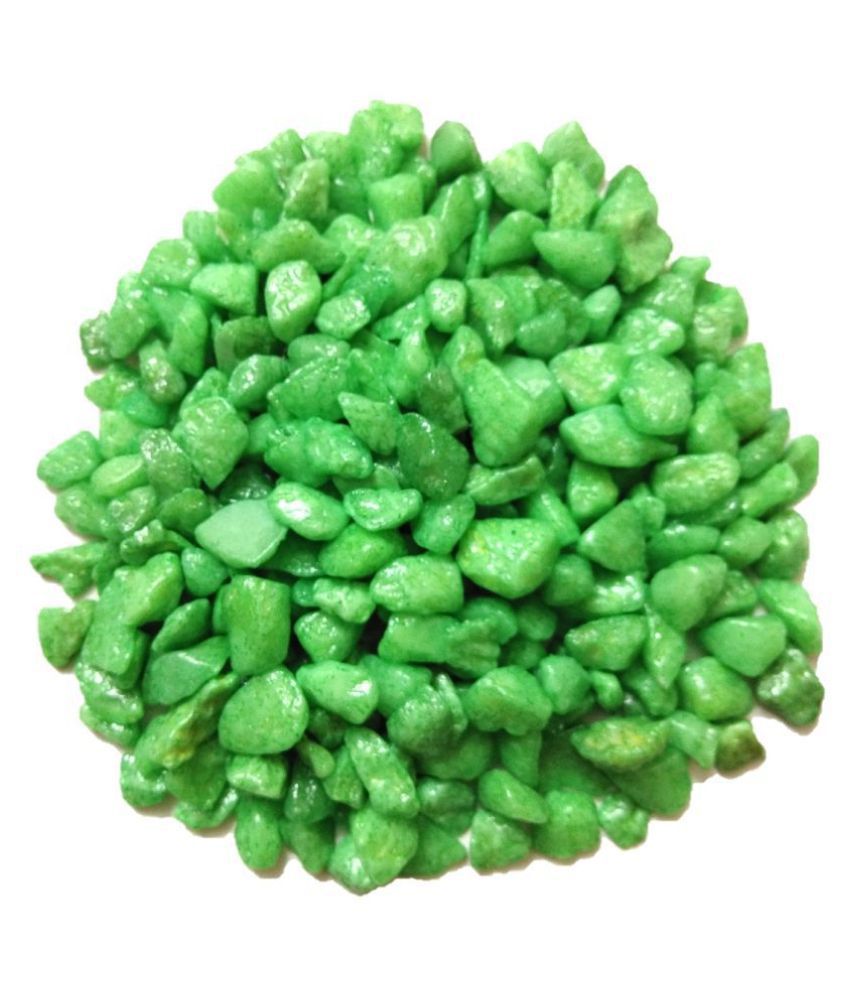     			DS Pista Green colored Pebbles, gravels, stone for aquarium, vases, fountain, table, lawn, 475gm