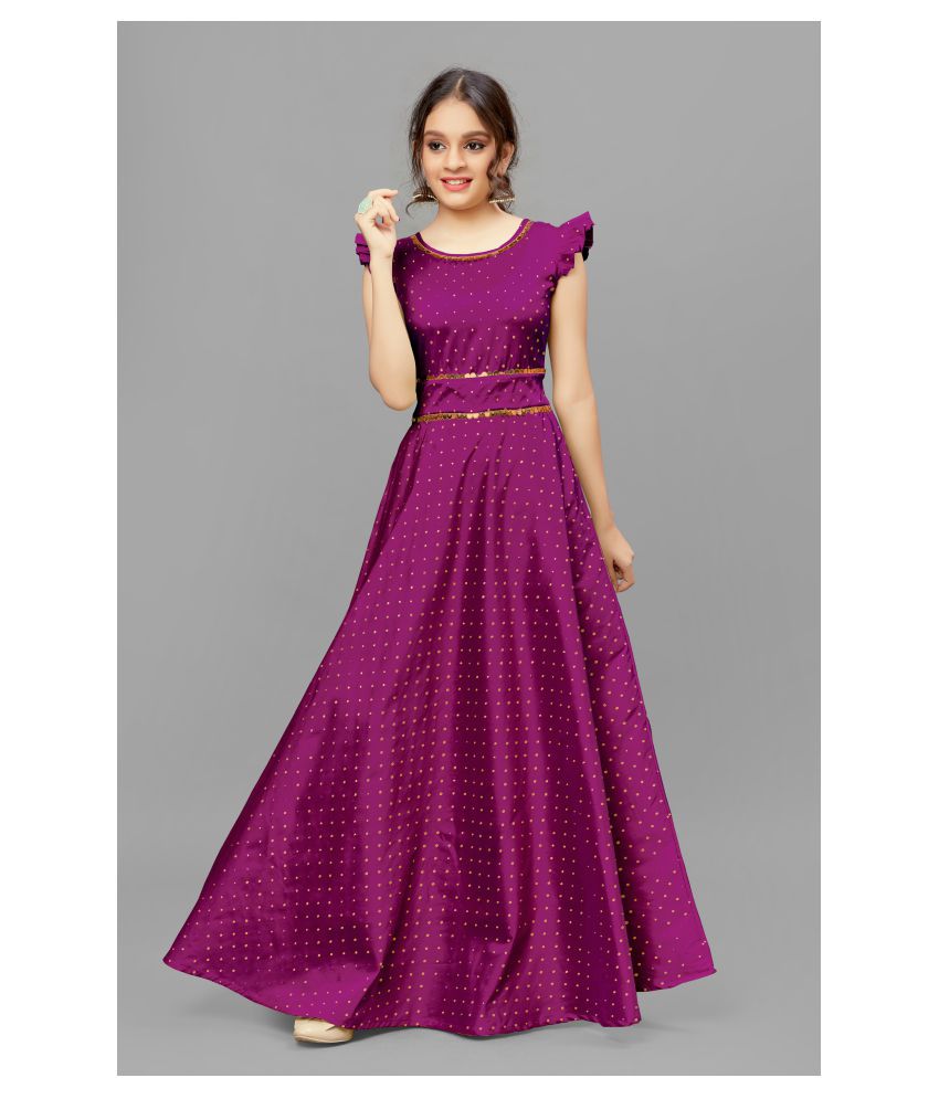     			Fashion Dream - Purple Georgette Girl's Gown ( Pack of 1 )