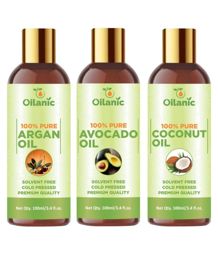     			Oilanic   Argan, Avocado  & Coconut Oil 300 mL Pack of 3