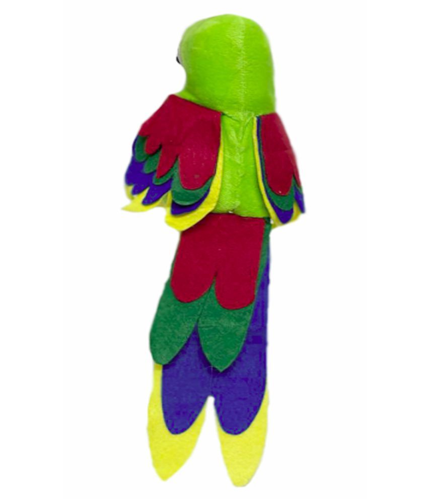 stuffed green parrot