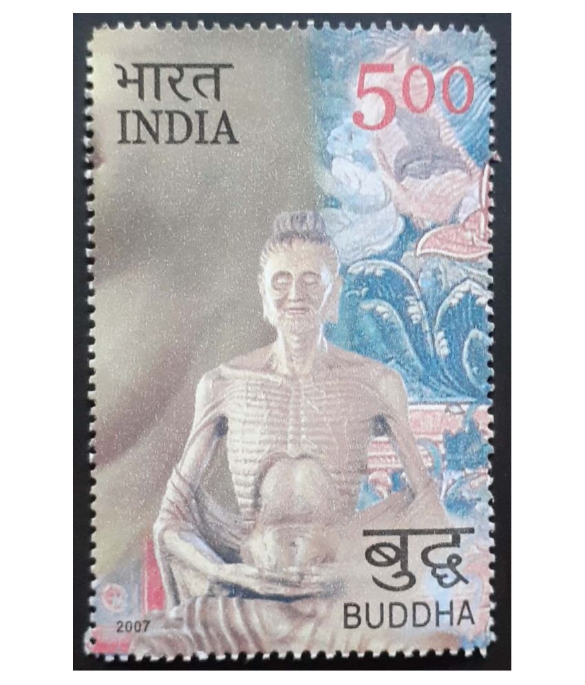     			India 2007 Buddha Buddhism Mahaparinirvana 2550 Years Big Size Postal Stamp,,,,Collectible