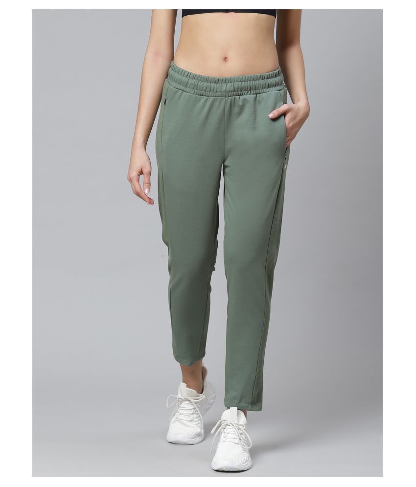     			Alcis Olive Green Cotton Trackpants