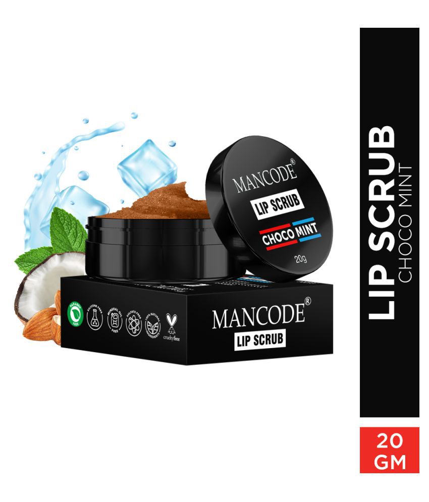 Mancode Lip Scrub for Men Choco - Mint Enriched Scrub & Exfoliators 20 gm