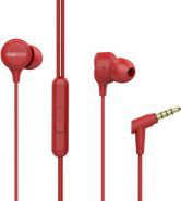 boAt Bassheads 103 Wired Earphones with Super Extra Bass and Tangle Free Cable, Ergonomic Design & Integrated Controls with in-Line Mic (Red)