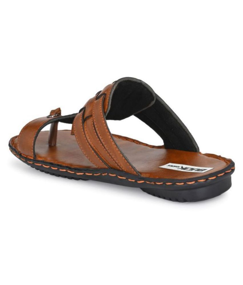 bucik tan leather slippers