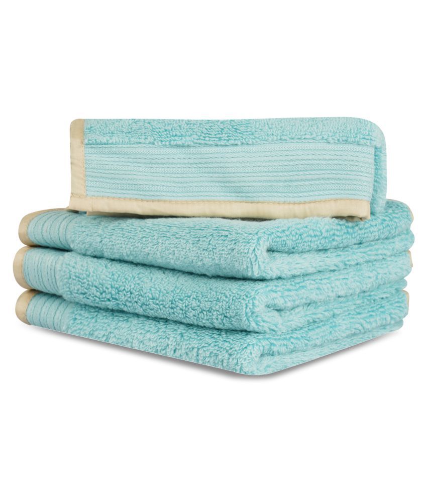 Lush & Beyond Set of 4 Face Towel Blue