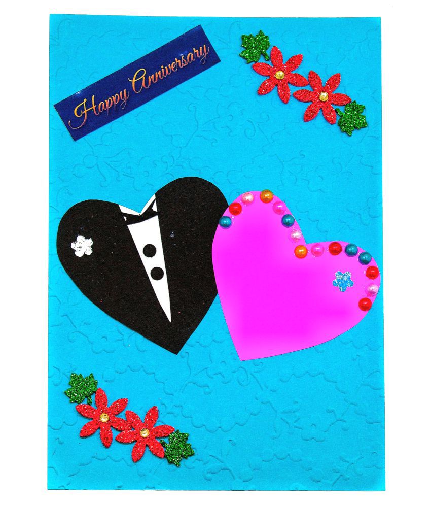 AanyaCentric Handmade Anniversary Greeting Card for Husband & Wife 