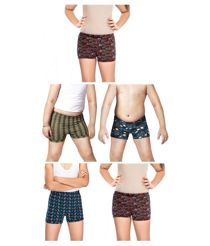     			Dixcy Scott Crazy Cotton Printed Multicolour Drawer/Bloomer/Underwear/ for Kids/Boys/Girls - Pack of 5