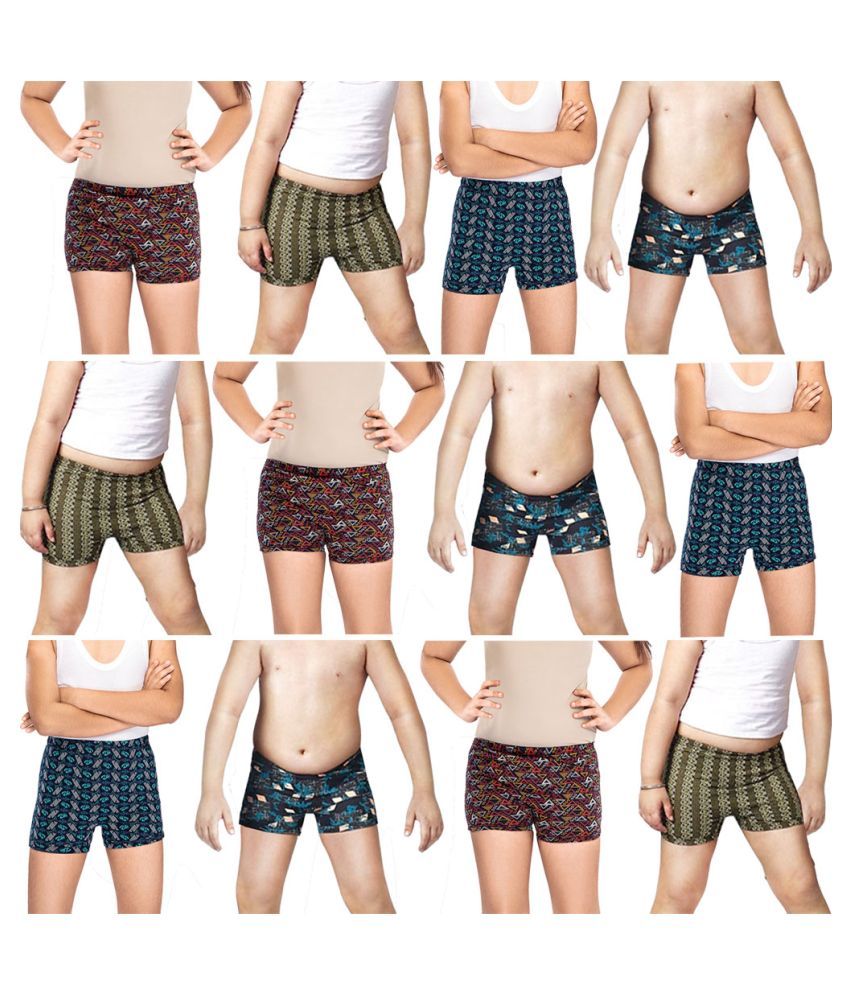     			Dixcy Scott Crazy Cotton Printed Multicolour Drawer/Bloomer/Underwear/ for Kids/Boys/Girls - Pack of 12