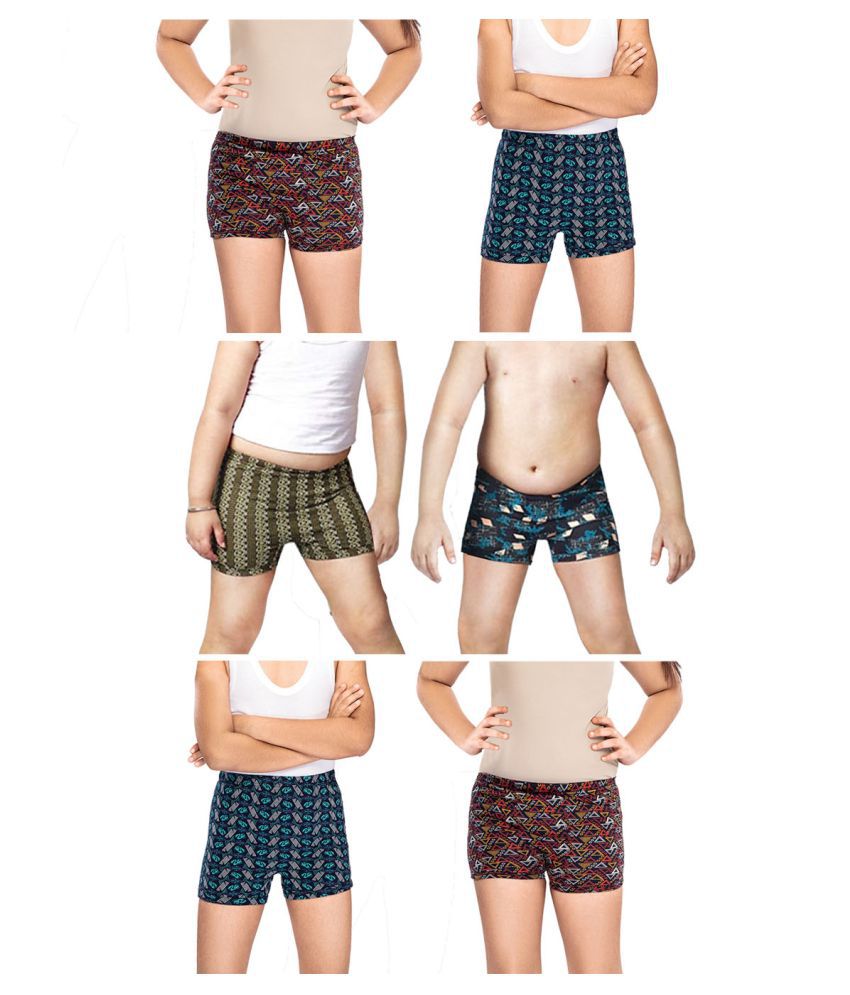     			Dixcy Scott Crazy Cotton Printed Multicolour Drawer/Bloomer/Underwear/ for Kids/Boys/Girls - Pack of 6