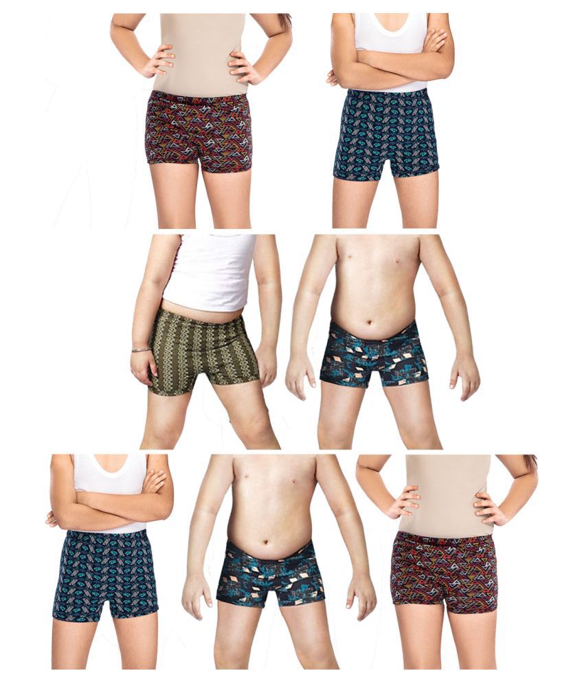     			Dixcy Scott Crazy Cotton Printed Multicolour Drawer/Bloomer/Underwear/ for Kids/Boys/Girls - Pack of 7