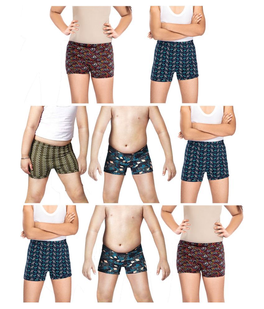     			Dixcy Scott Crazy Cotton Printed Multicolour Drawer/Bloomer/Underwear/ for Kids/Boys/Girls - Pack of 8