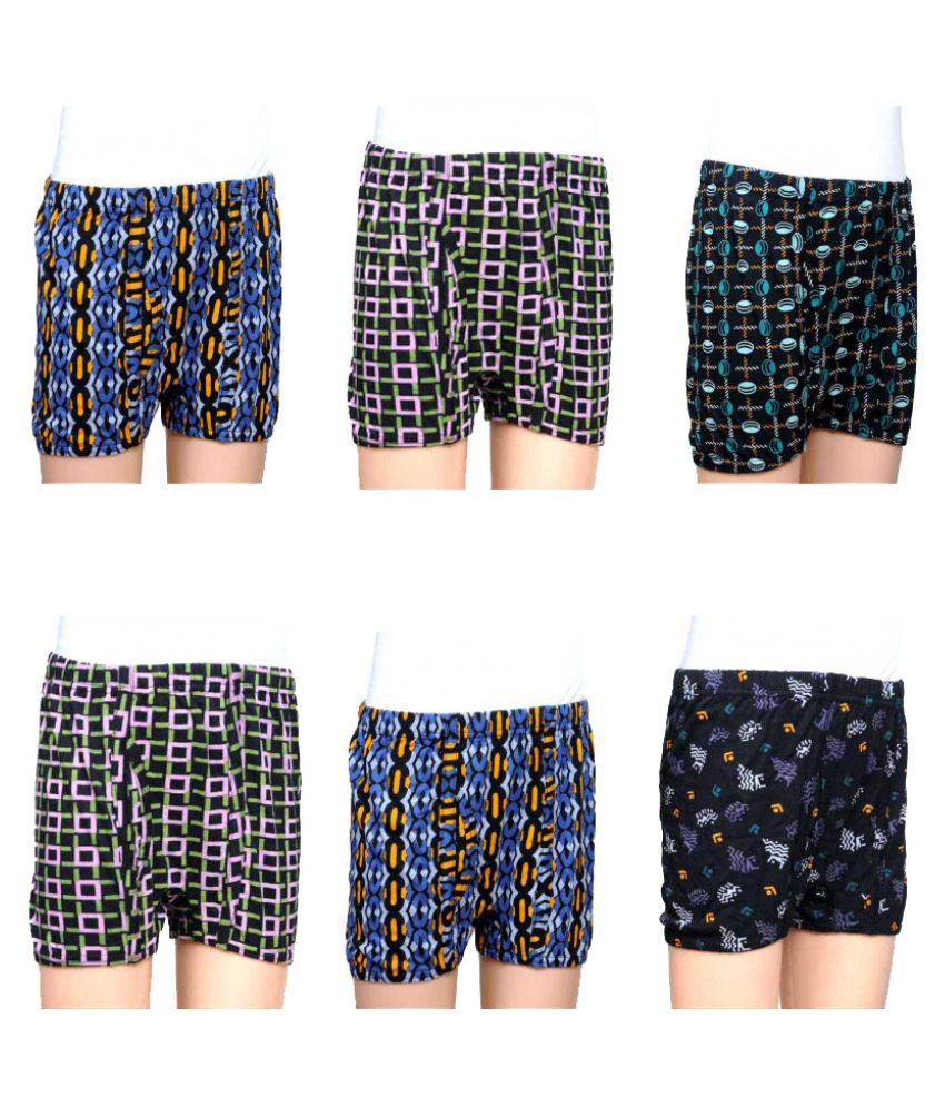     			Dixcy Scott Crazy Cotton Printed Multicolour Trunk/Bloomer/Underwear/ for Kids/Boys/Girls - Pack of 6