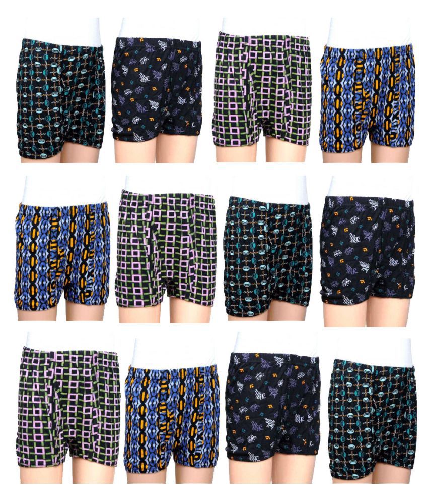     			Dixcy Scott Crazy Cotton Printed Multicolour Trunk/Bloomer/Underwear/ for Kids/Boys/Girls - Pack of 12