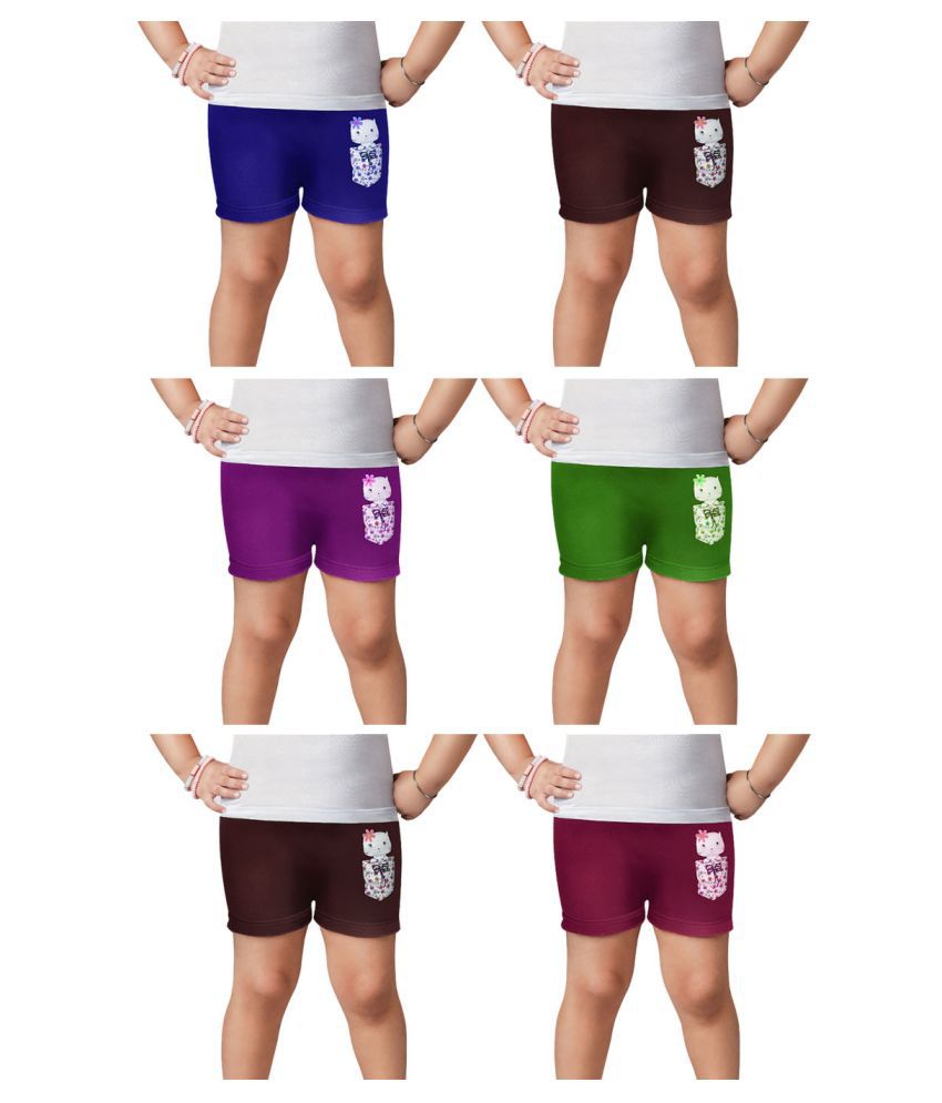     			Dixcy Slimz - Multi Cotton Girls Bloomers ( Pack of 6 )